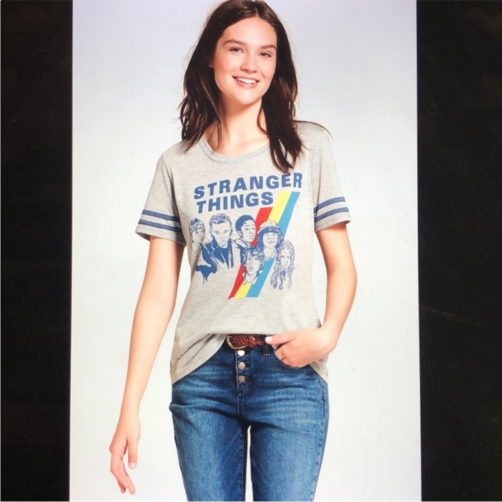 Stranger Things Netflix Baseball Graphic T-shirt Extra Small